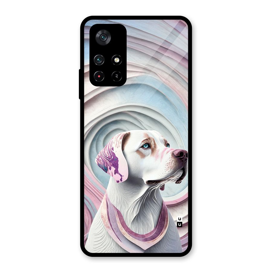Eye Dog illustration Glass Back Case for Poco M4 Pro 5G
