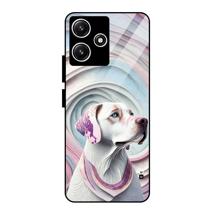 Eye Dog illustration Glass Back Case for Poco M6 Pro