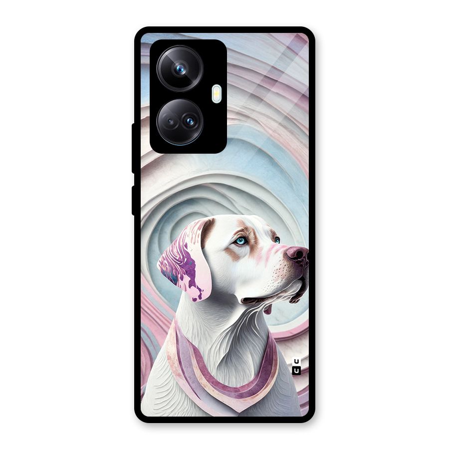 Eye Dog illustration Glass Back Case for Realme 10 Pro Plus