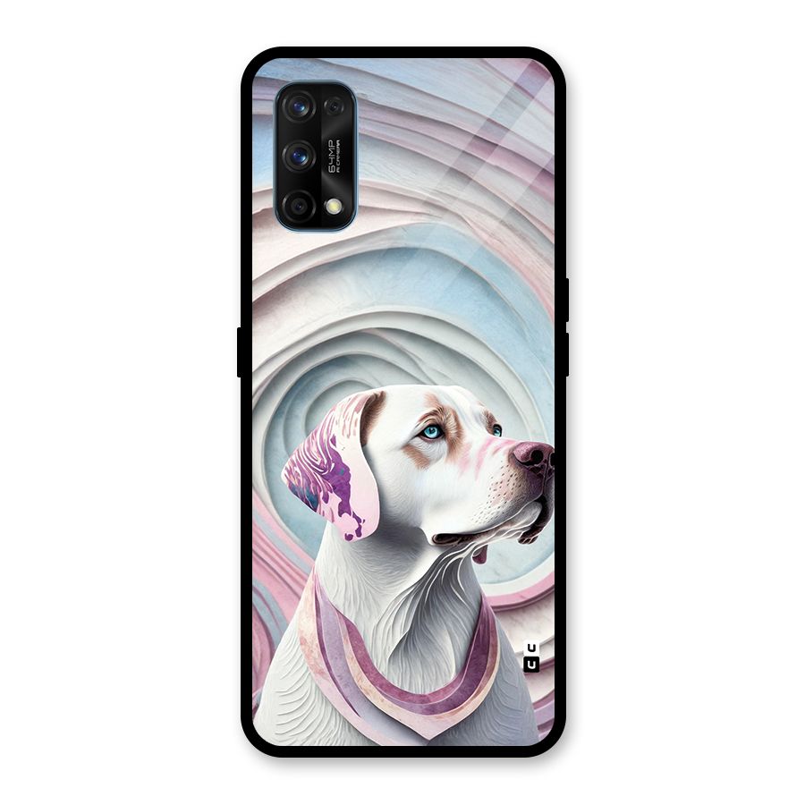 Eye Dog illustration Glass Back Case for Realme 7 Pro