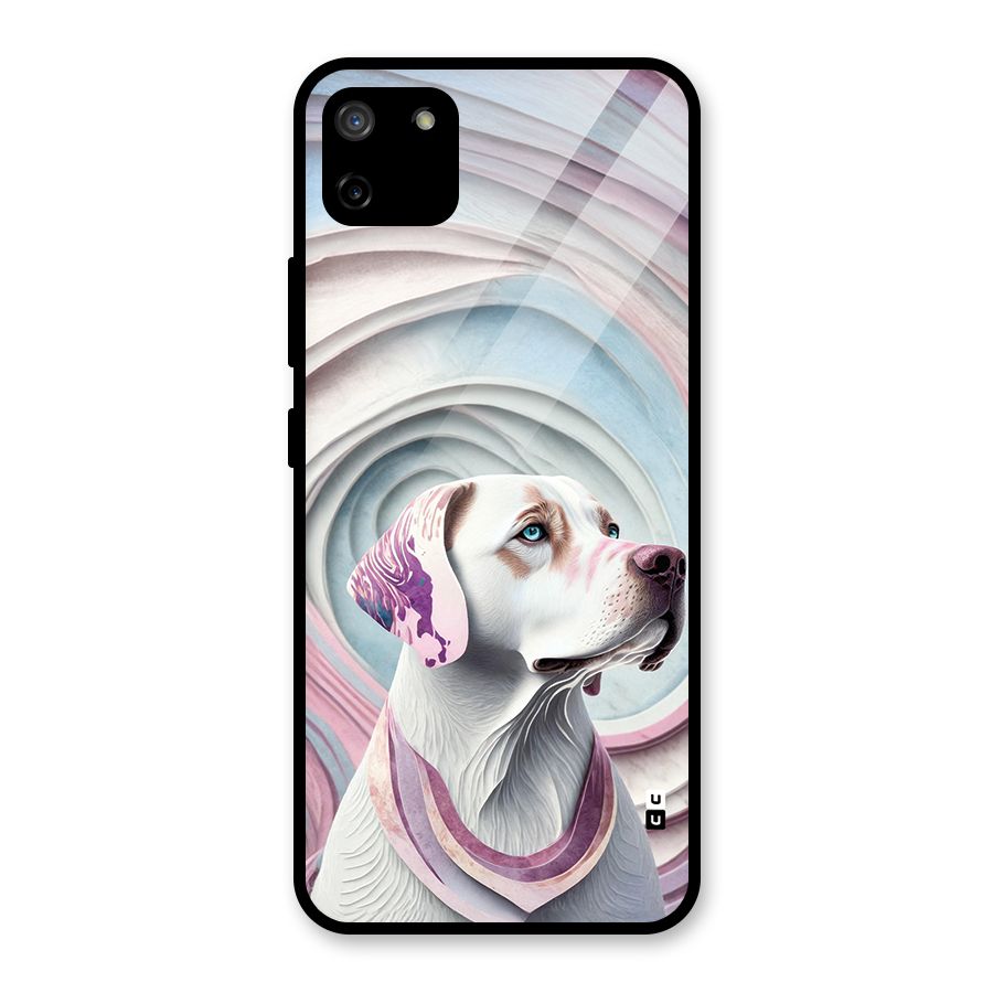 Eye Dog illustration Glass Back Case for Realme C11