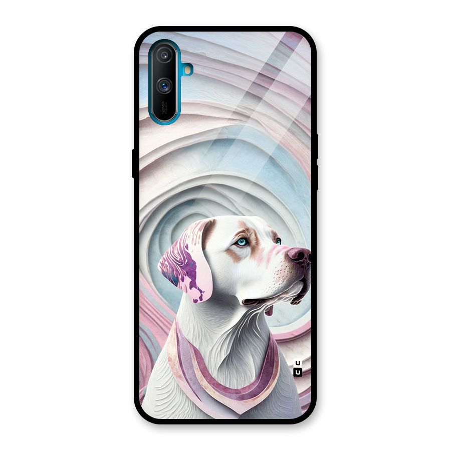 Eye Dog illustration Glass Back Case for Realme C3