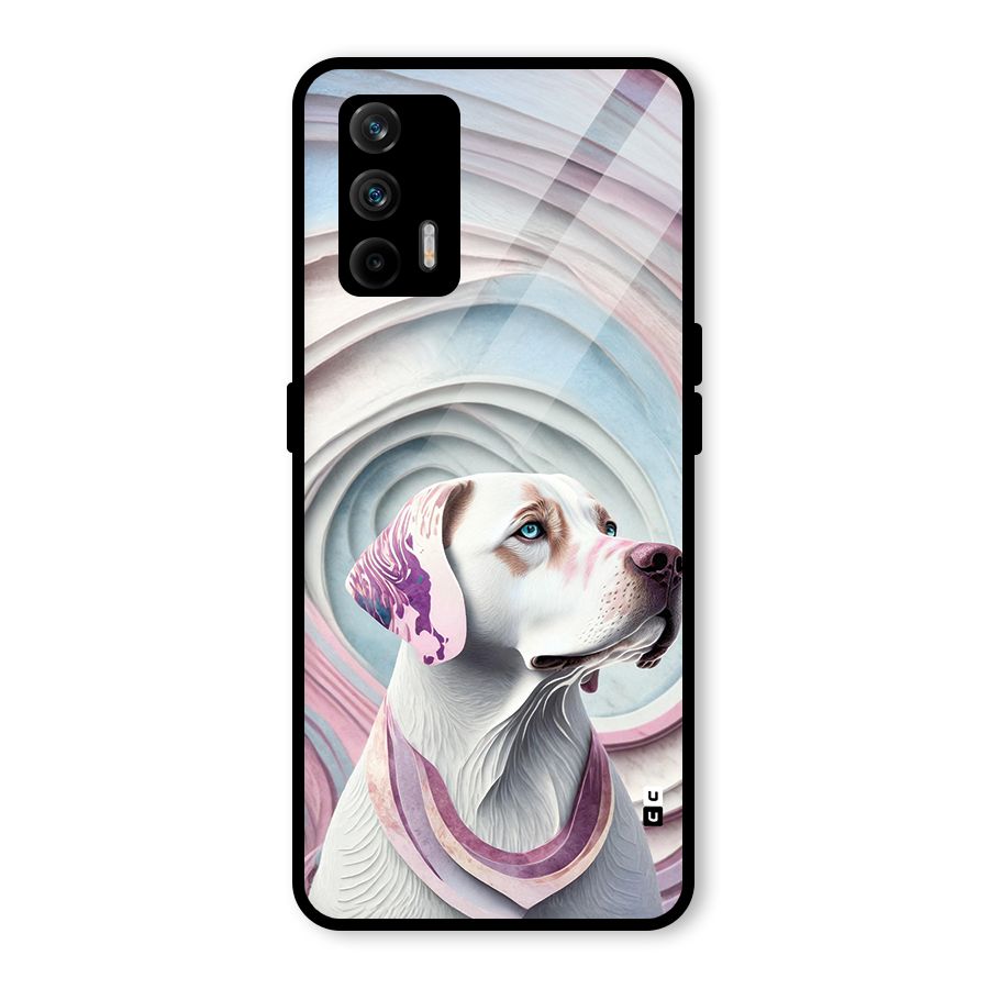 Eye Dog illustration Glass Back Case for Realme GT 5G