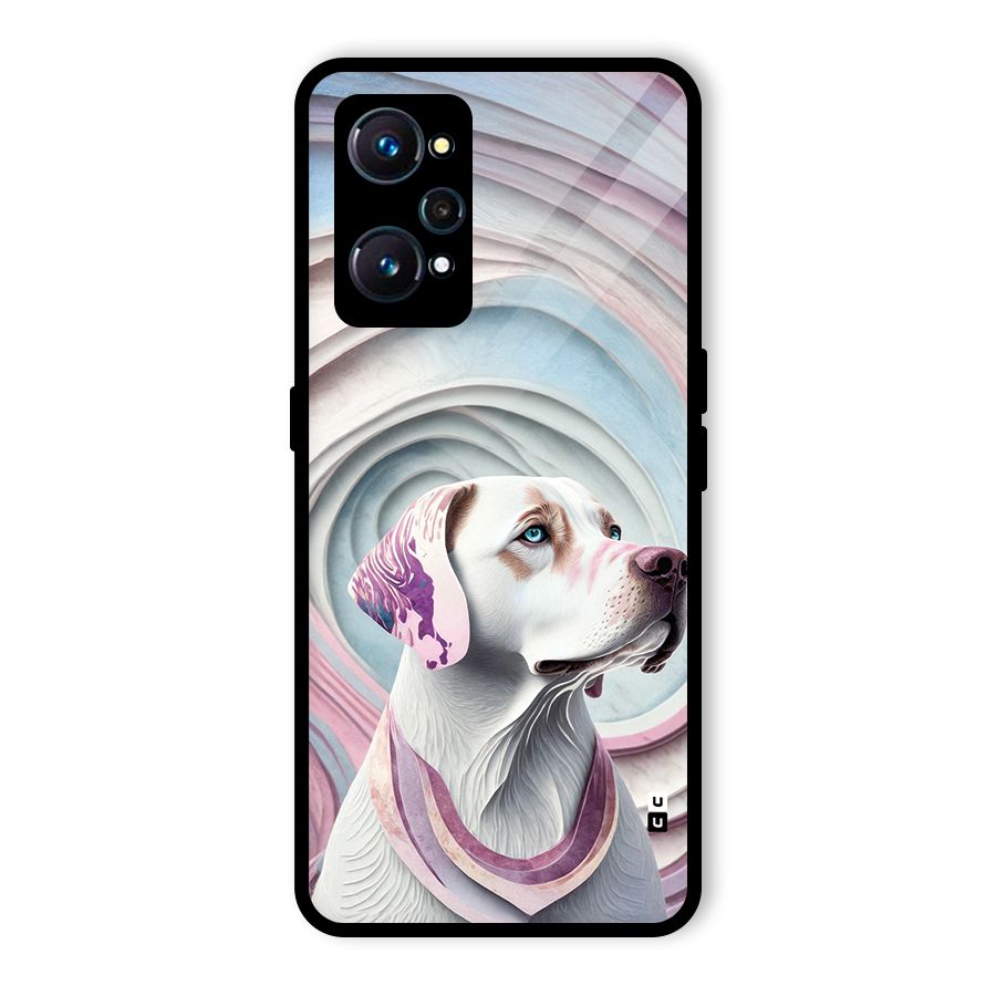 Eye Dog illustration Glass Back Case for Realme GT Neo2