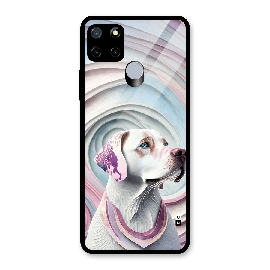 Eye Dog illustration Glass Back Case for Realme Narzo 20