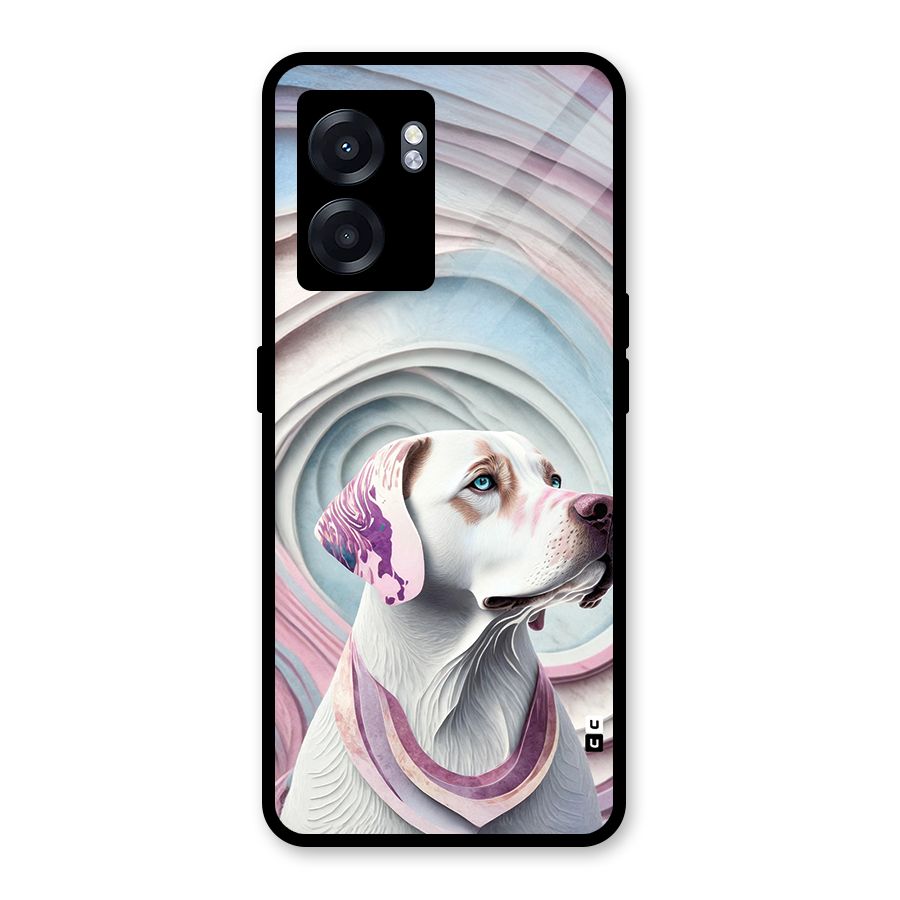 Eye Dog illustration Glass Back Case for Realme Narzo 50 5G