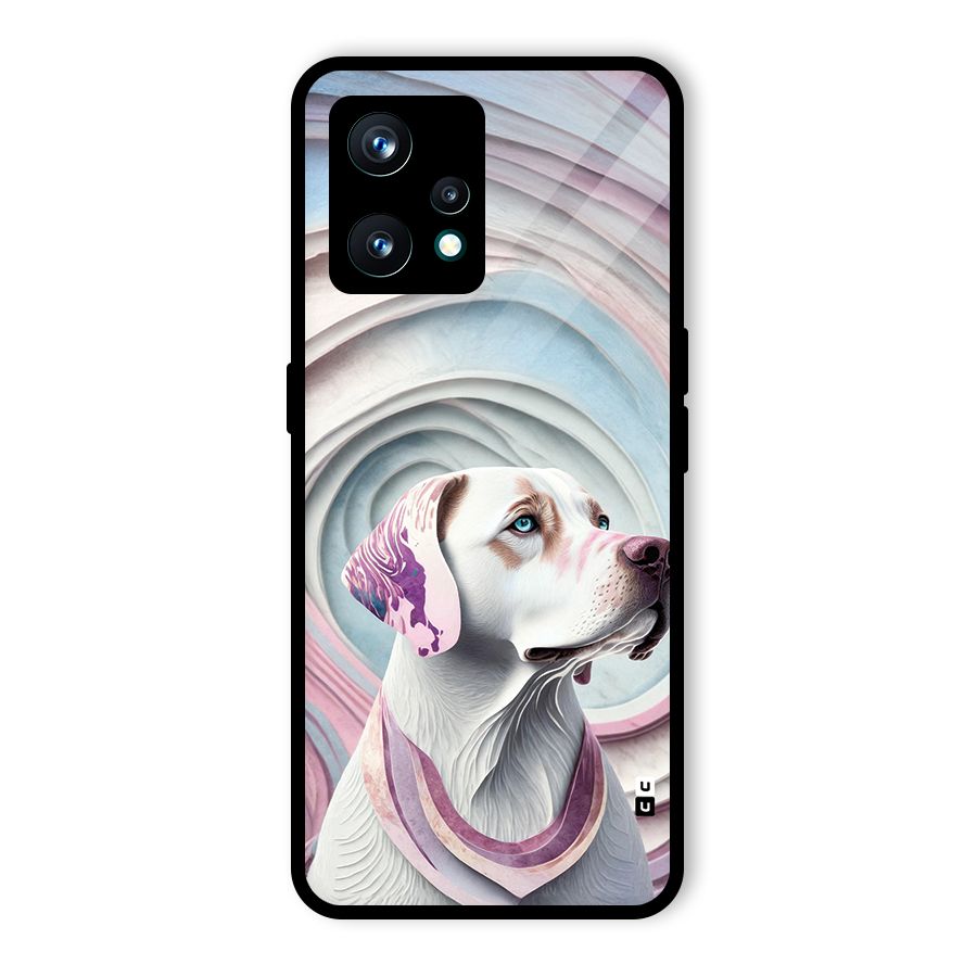 Eye Dog illustration Glass Back Case for Realme Narzo 50 Pro