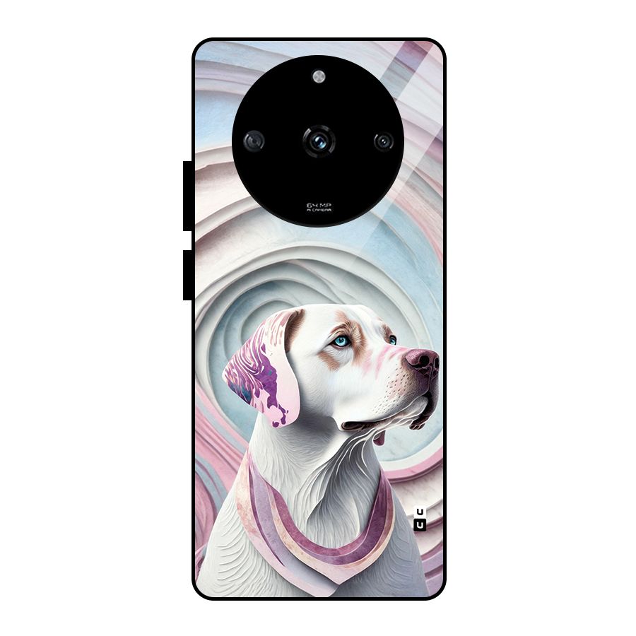 Eye Dog illustration Glass Back Case for Realme Narzo 60 5G