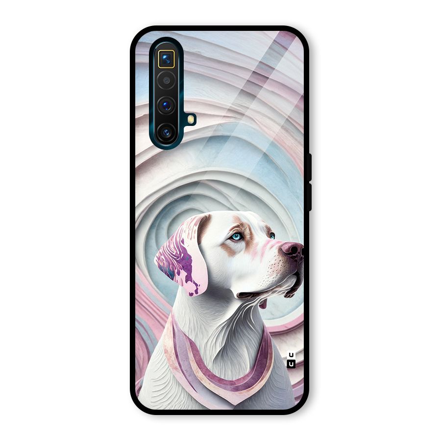 Eye Dog illustration Glass Back Case for Realme X3