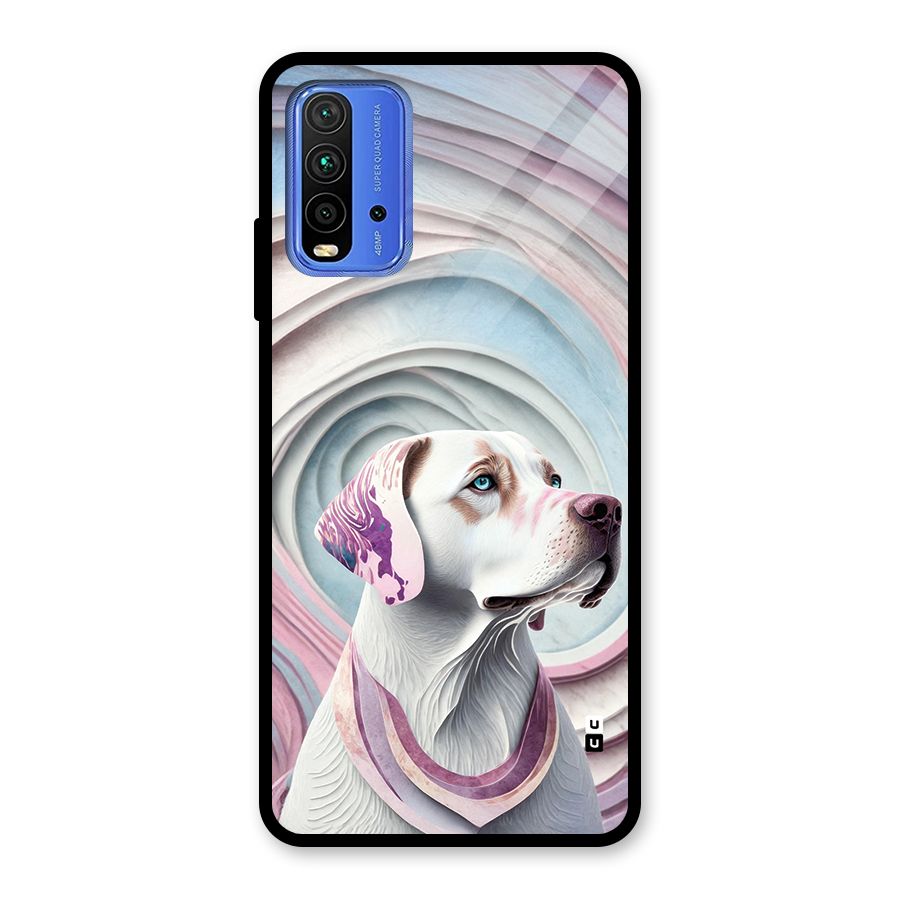 Eye Dog illustration Glass Back Case for Redmi 9 Power