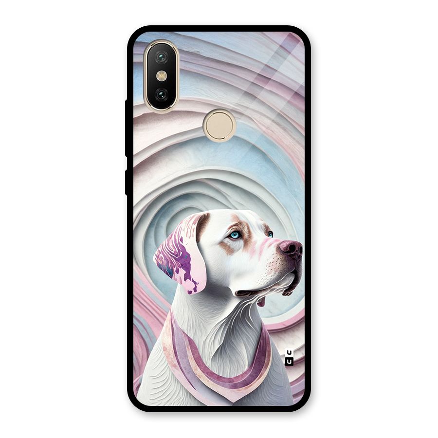 Eye Dog illustration Glass Back Case for Redmi A1