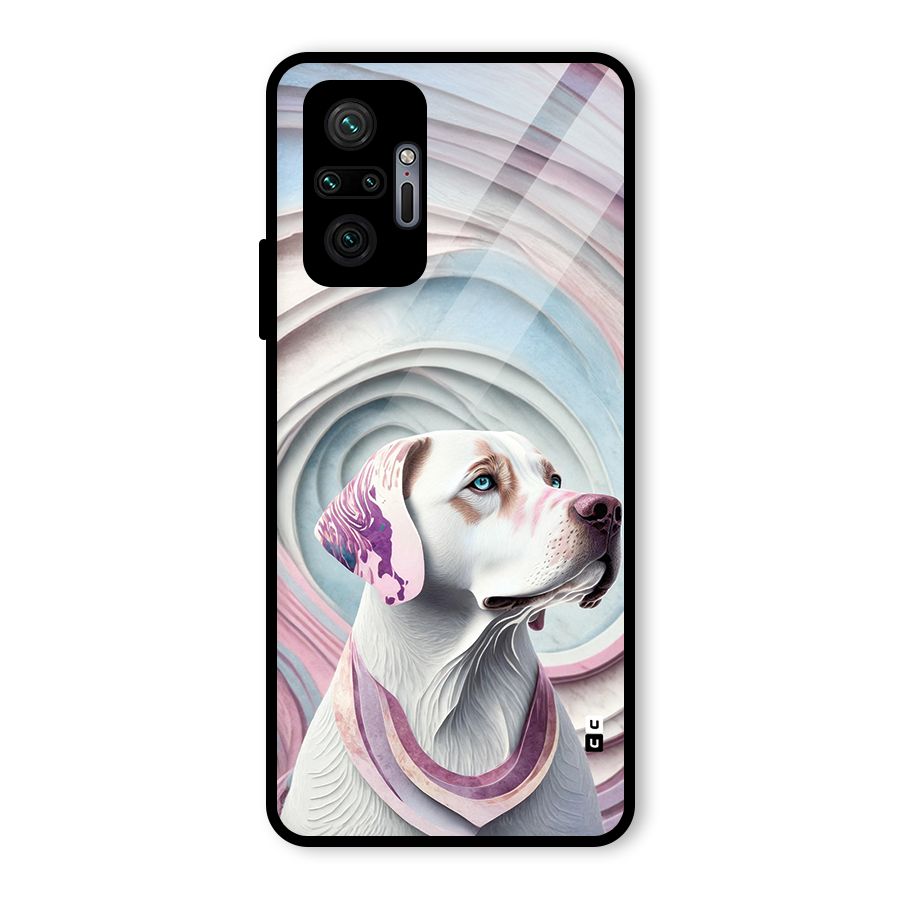 Eye Dog illustration Glass Back Case for Redmi Note 10 Pro