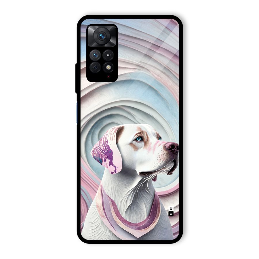 Eye Dog illustration Glass Back Case for Redmi Note 11 Pro