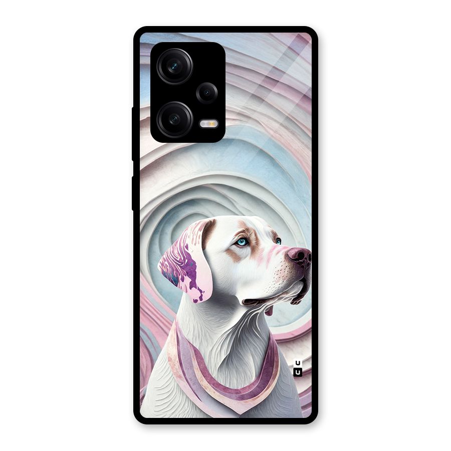Eye Dog illustration Glass Back Case for Redmi Note 12 Pro