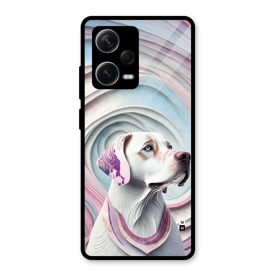 Eye Dog illustration Glass Back Case for Redmi Note 12 Pro Plus 5G