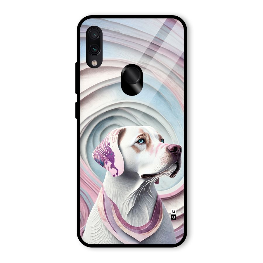 Eye Dog illustration Glass Back Case for Redmi Note 7 Pro