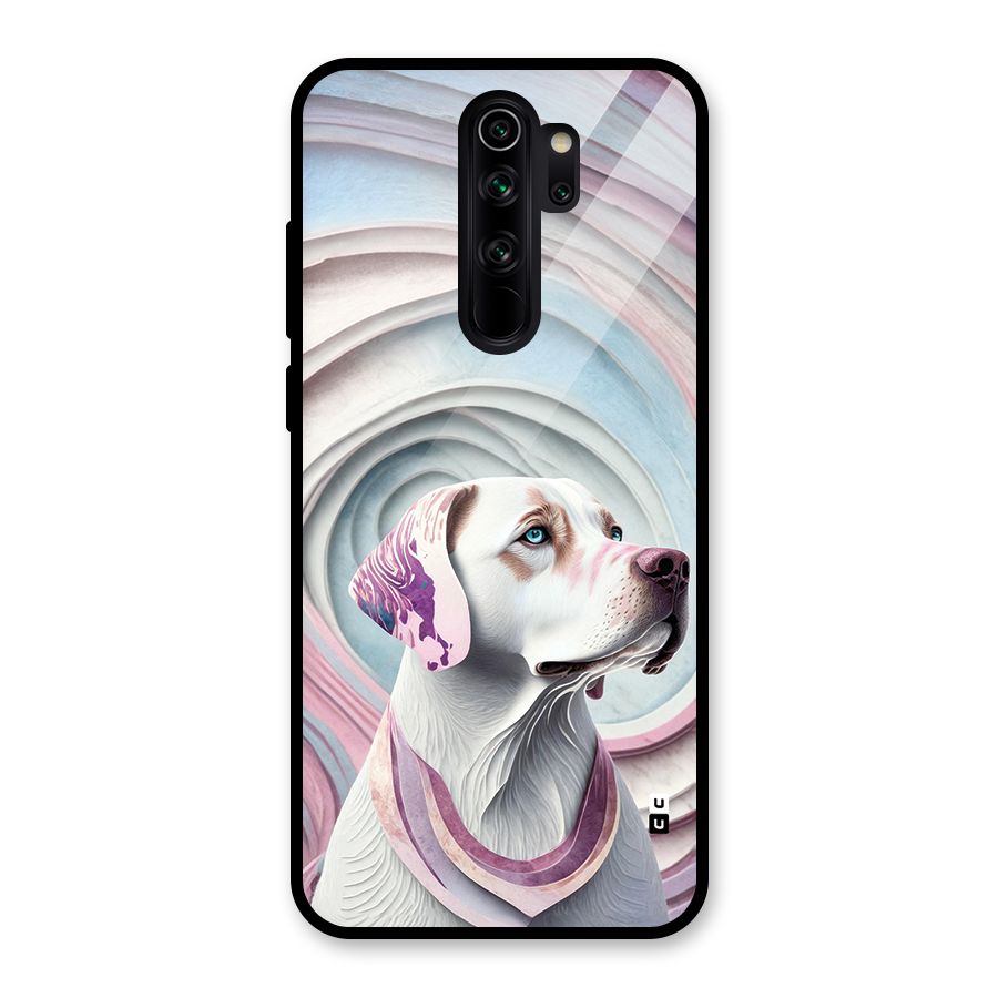 Eye Dog illustration Glass Back Case for Redmi Note 8 Pro