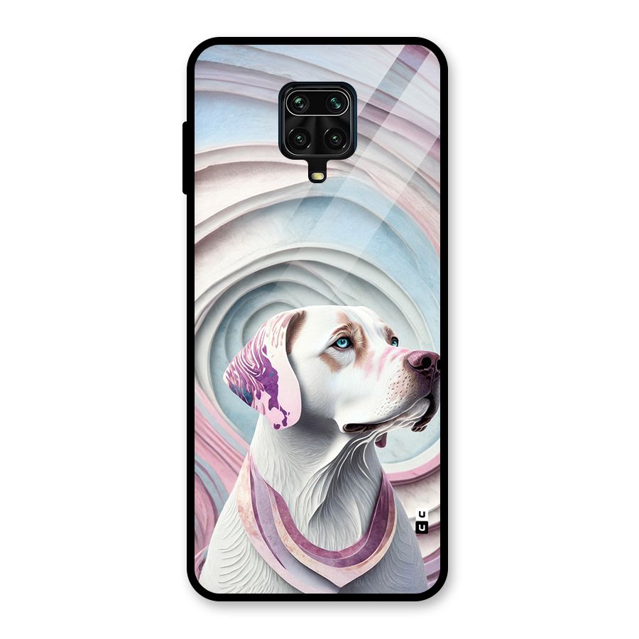Eye Dog illustration Glass Back Case for Redmi Note 9 Pro