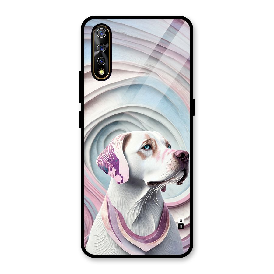 Eye Dog illustration Glass Back Case for Vivo S1