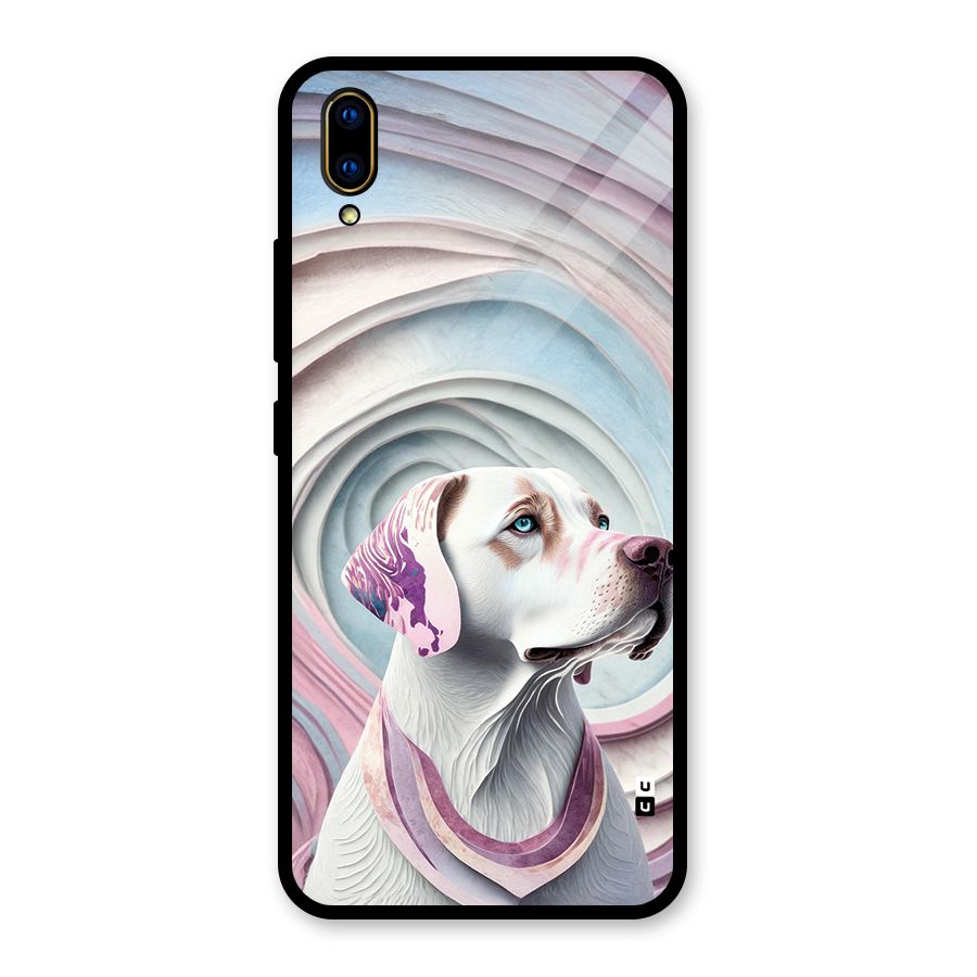 Eye Dog illustration Glass Back Case for Vivo V11 Pro