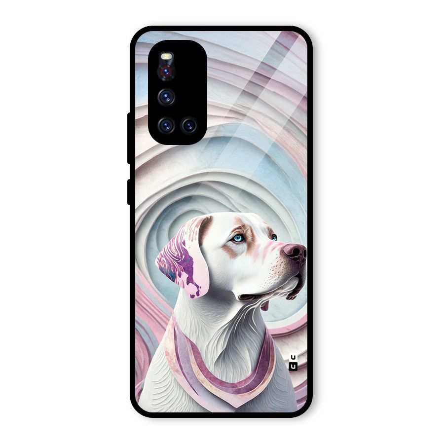 Eye Dog illustration Glass Back Case for Vivo V19