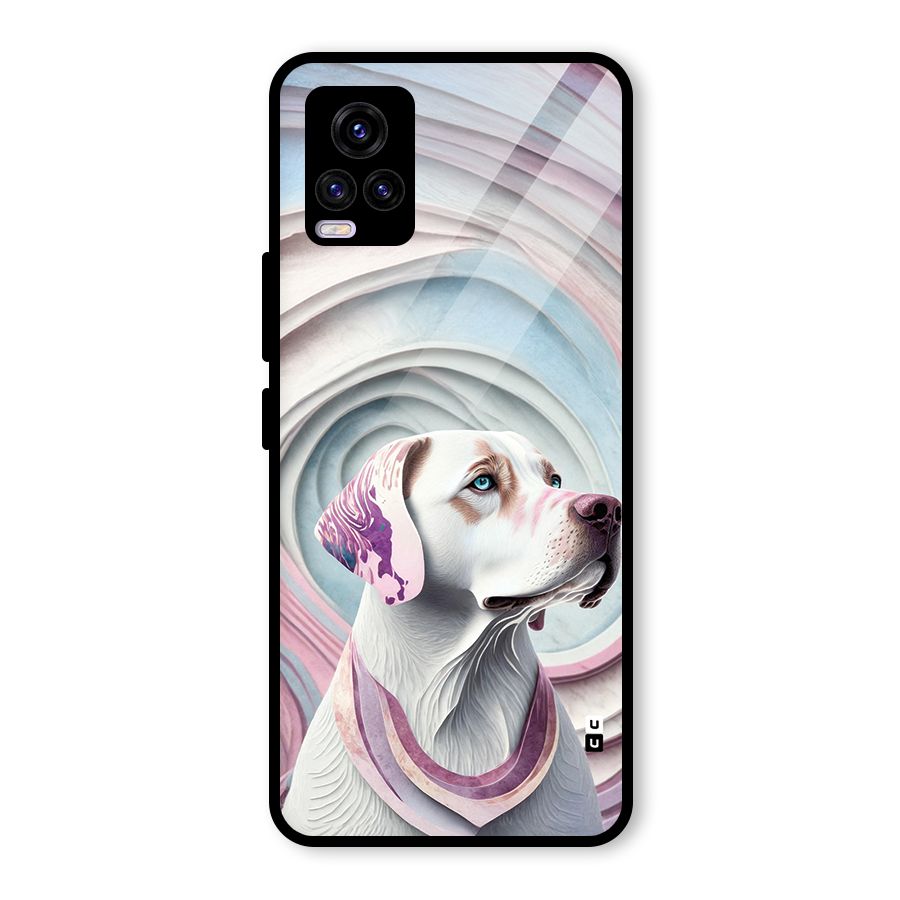Eye Dog illustration Glass Back Case for Vivo V20 2021