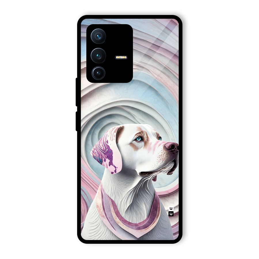 Eye Dog illustration Glass Back Case for Vivo V23 Pro