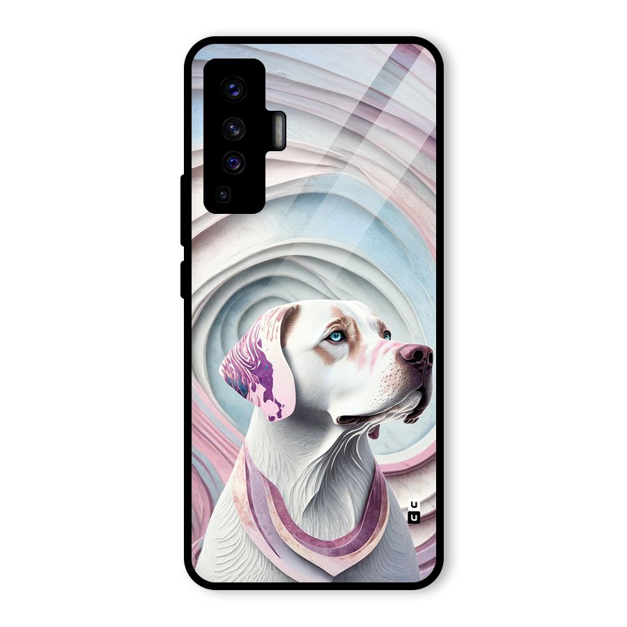 Eye Dog illustration Glass Back Case for Vivo X50