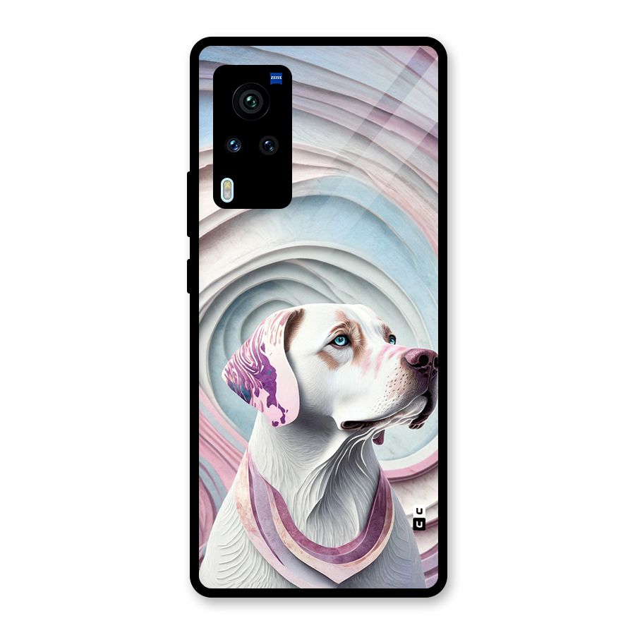 Eye Dog illustration Glass Back Case for Vivo X60 Pro
