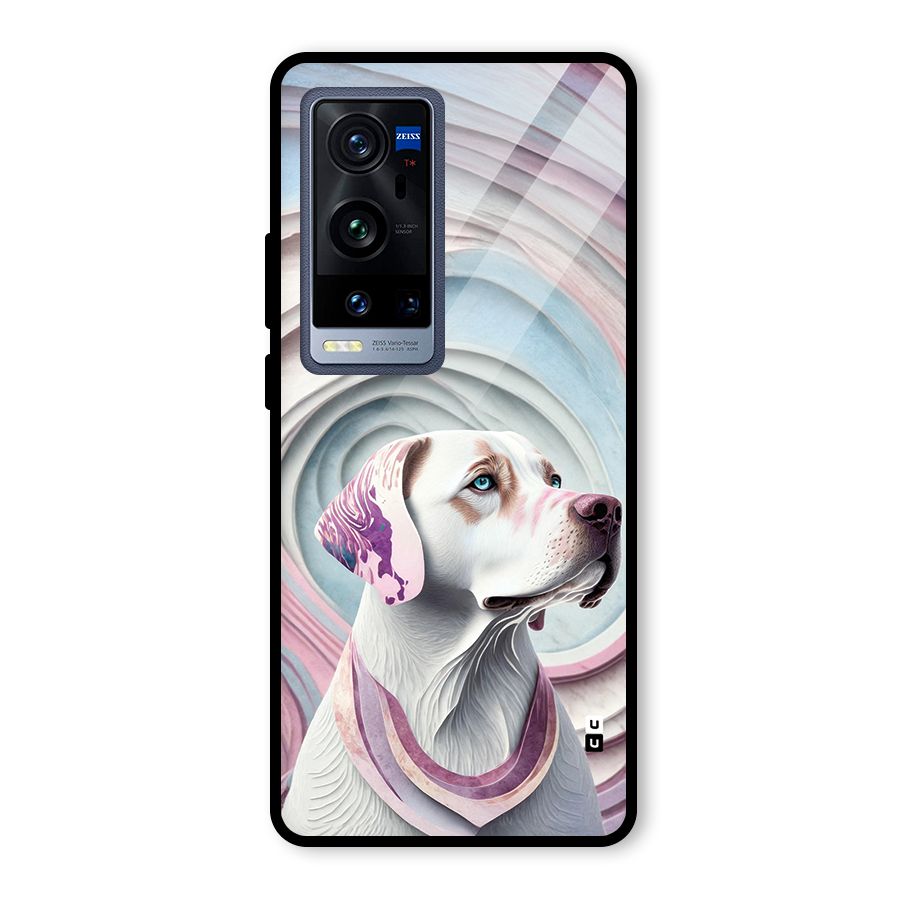 Eye Dog illustration Glass Back Case for Vivo X60 Pro Plus