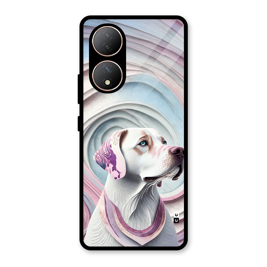 Eye Dog illustration Glass Back Case for Vivo Y100