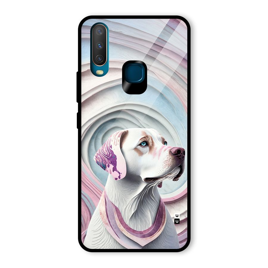 Eye Dog illustration Glass Back Case for Vivo Y17