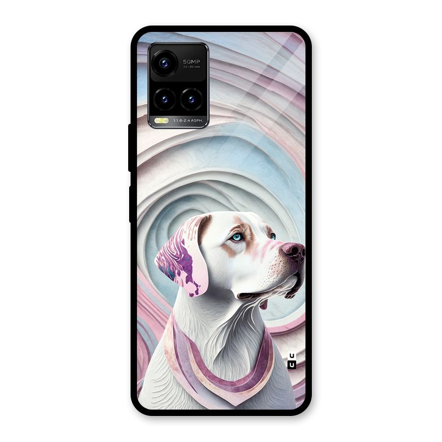 Eye Dog illustration Glass Back Case for Vivo Y21T