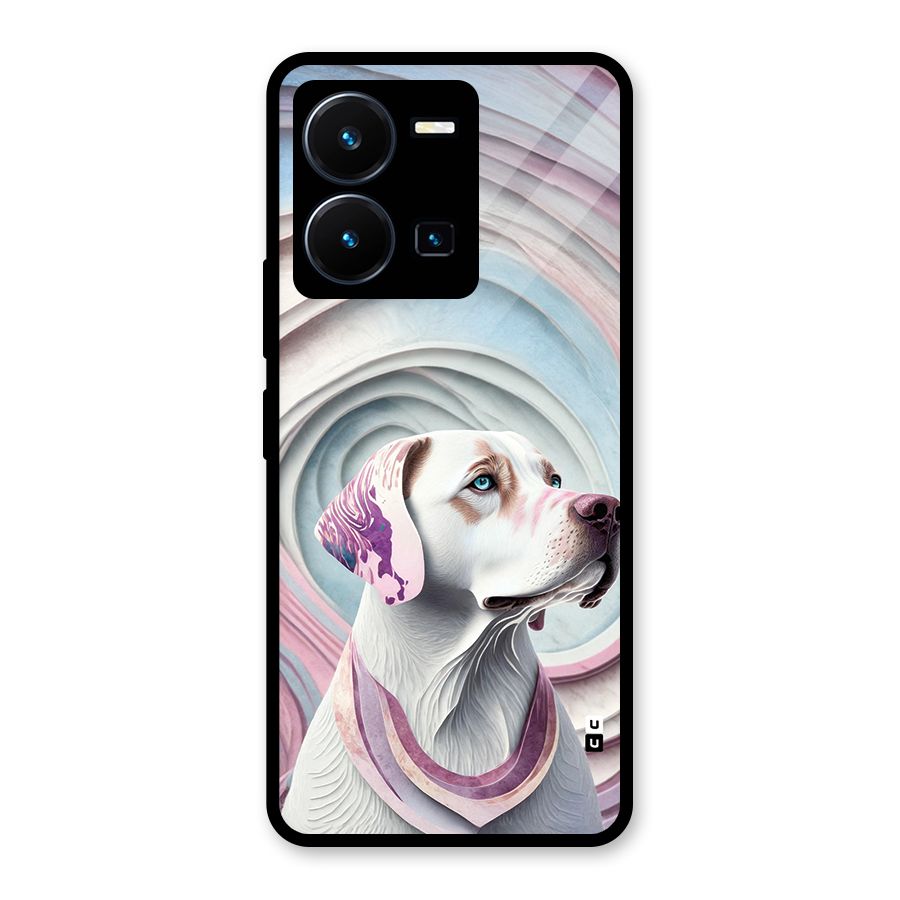 Eye Dog illustration Glass Back Case for Vivo Y35