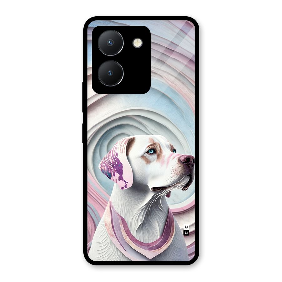Eye Dog illustration Glass Back Case for Vivo Y36