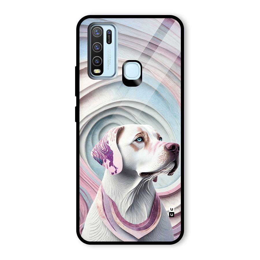 Eye Dog illustration Glass Back Case for Vivo Y50