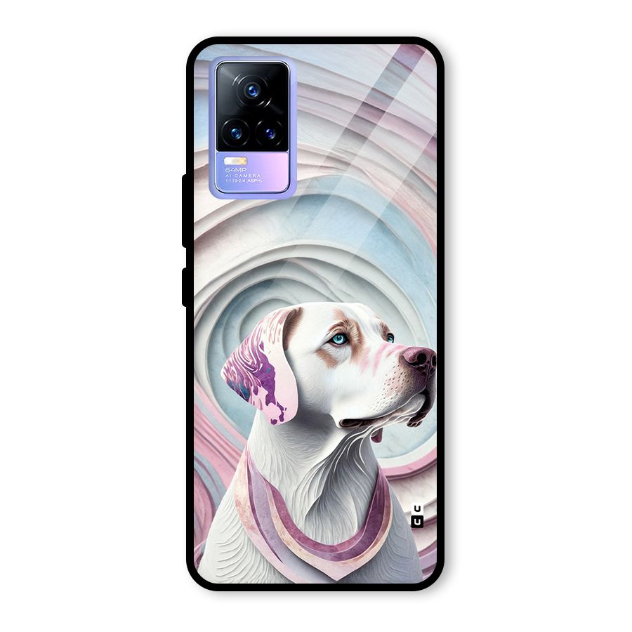 Eye Dog illustration Glass Back Case for Vivo Y73