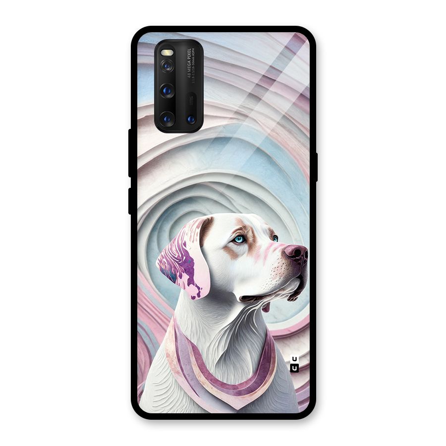 Eye Dog illustration Glass Back Case for Vivo iQOO 3