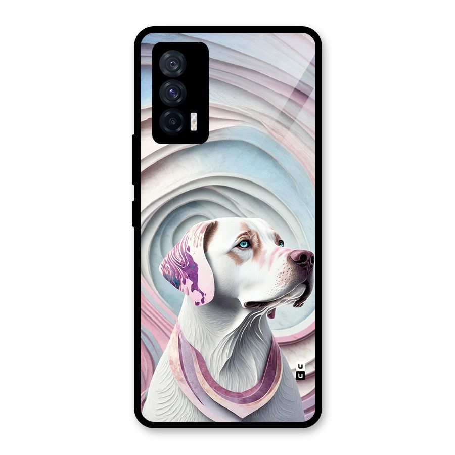 Eye Dog illustration Glass Back Case for Vivo iQOO 7 5G