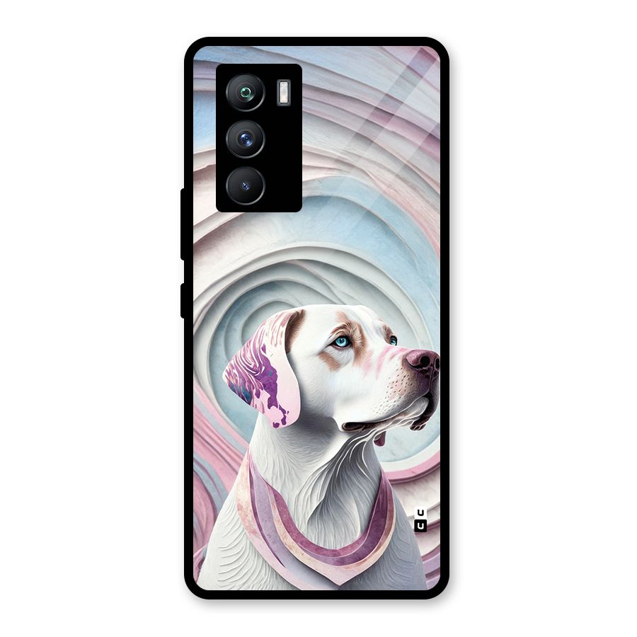 Eye Dog illustration Glass Back Case for Vivo iQOO 9 SE