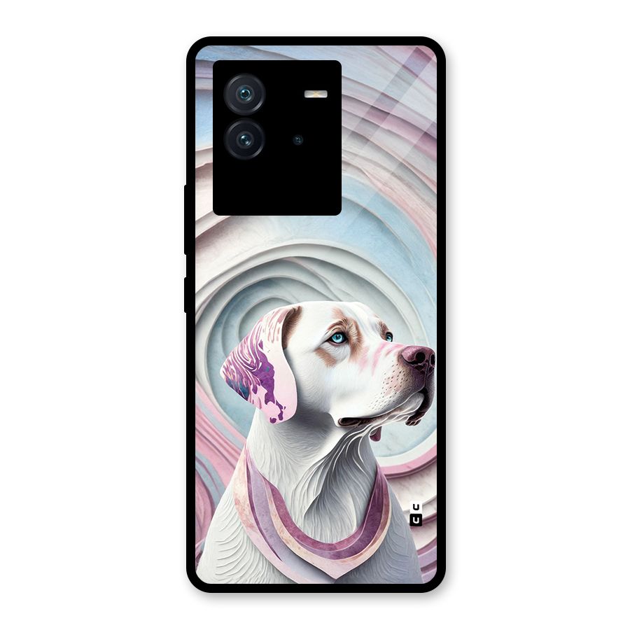 Eye Dog illustration Glass Back Case for Vivo iQOO Neo 6 5G