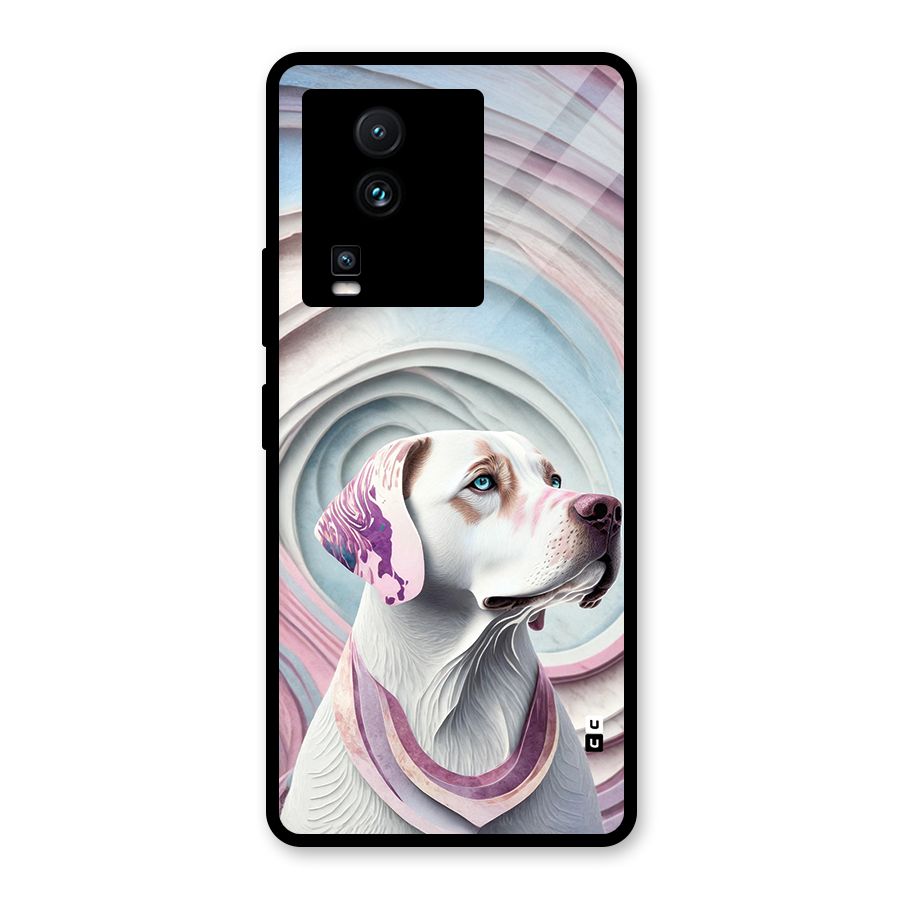 Eye Dog illustration Glass Back Case for Vivo iQOO Neo 7