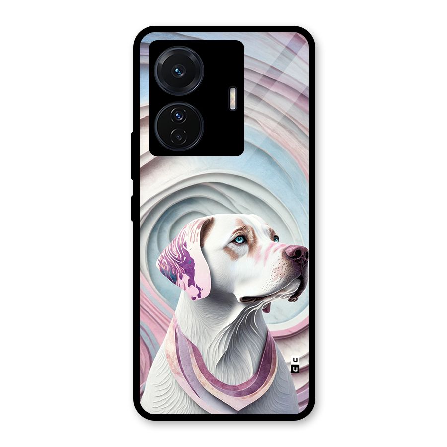 Eye Dog illustration Glass Back Case for Vivo iQOO Z6 Pro