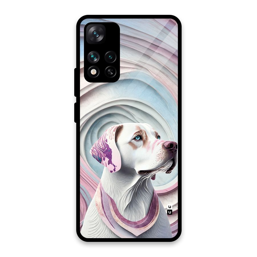Eye Dog illustration Glass Back Case for Xiaomi 11i HyperCharge 5G