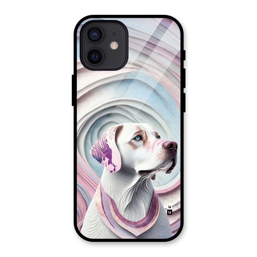 Eye Dog illustration Glass Back Case for iPhone 12