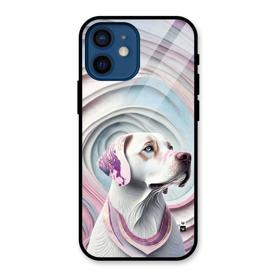 Eye Dog illustration Glass Back Case for iPhone 12 Mini