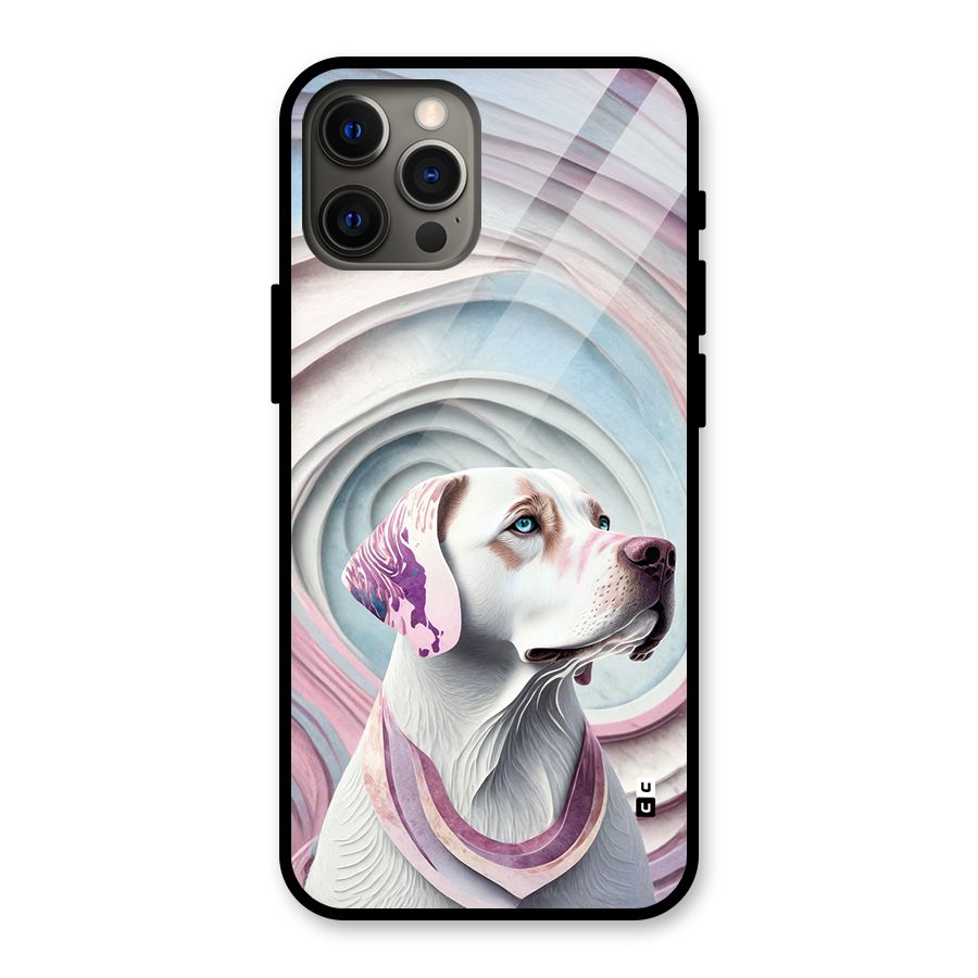 Eye Dog illustration Glass Back Case for iPhone 12 Pro Max