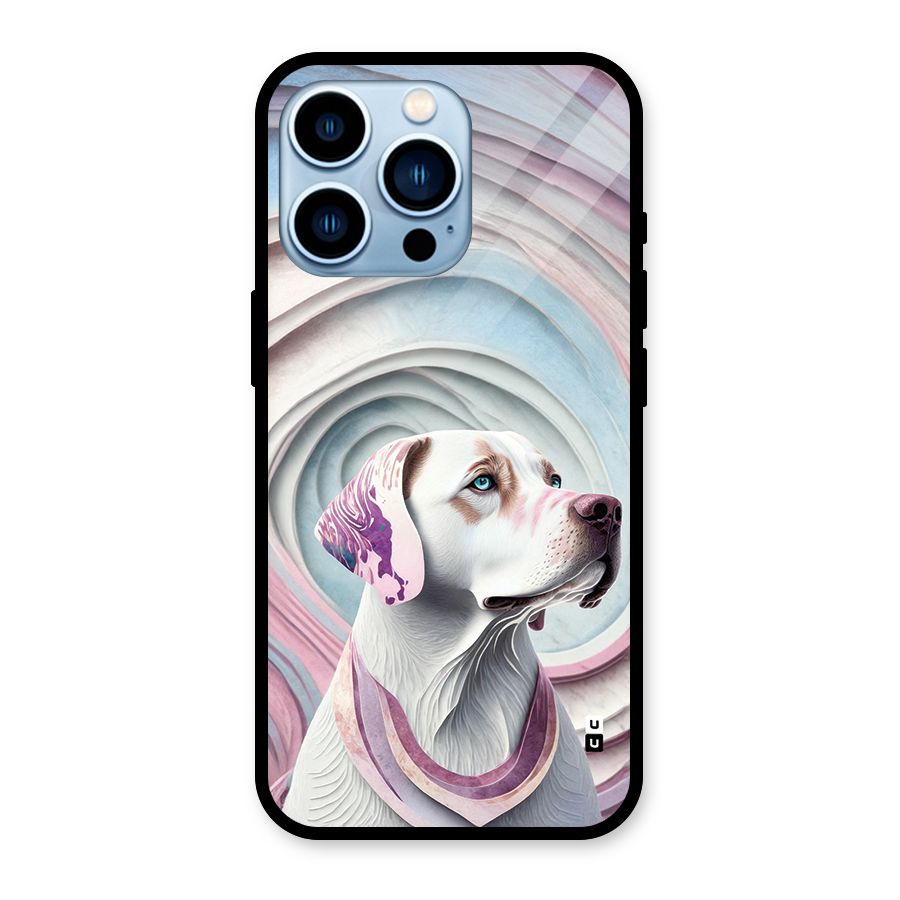 Eye Dog illustration Glass Back Case for iPhone 13 Pro