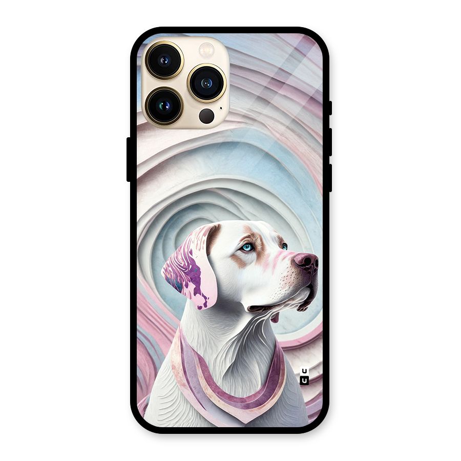 Eye Dog illustration Glass Back Case for iPhone 13 Pro Max