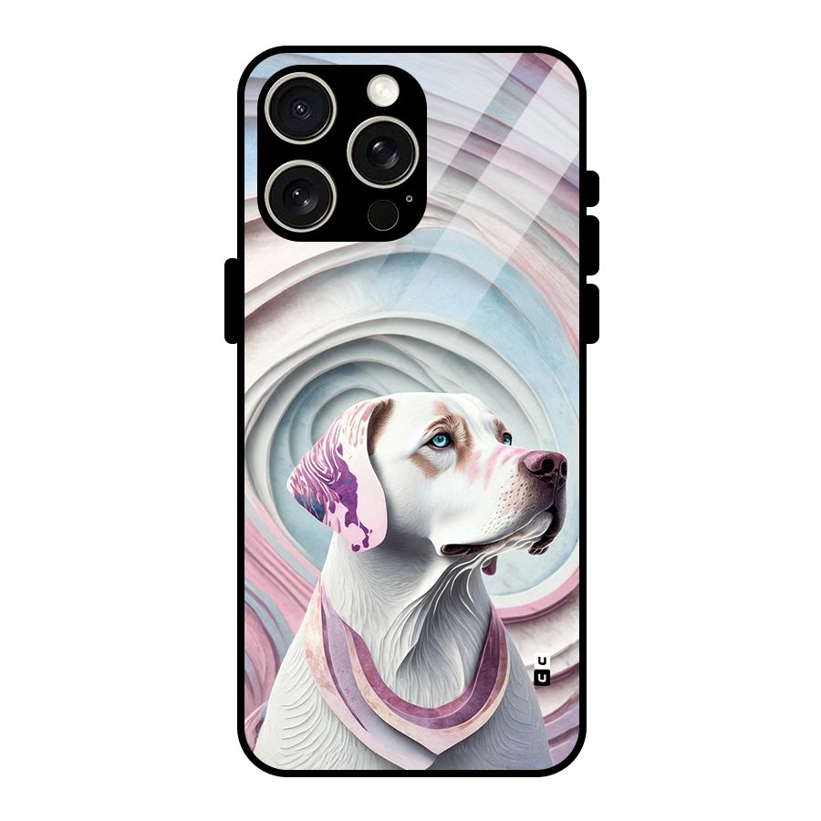 Eye Dog illustration Glass Back Case for iPhone 15 Pro Max